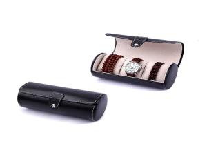 Quality Makeup Storage Organizer Watch Packing Box With Mens Bracelets Black Inside Decoration wholesale