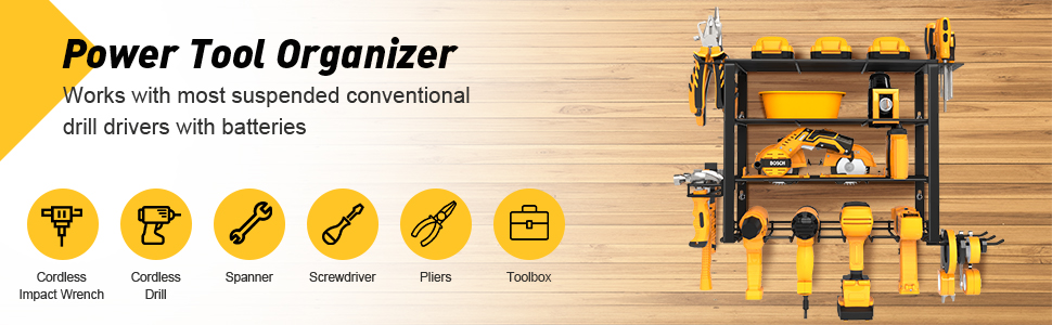 Organize Like a Pro Metal Pegboard Power Tools Storage Organizer with Flexible Design