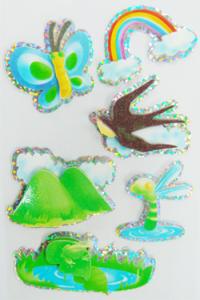 Quality Custom Printed Hologram Stickers , Paper Layered 3d Holographic Stickers Sheets wholesale