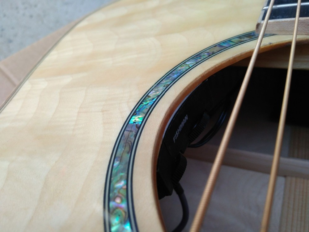 AAAA all Solid OM body style guitar 14 frets imported wood custom solid maple acoustic electric guitar