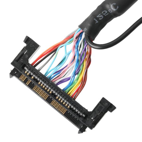 OEM/ODM LVDS Cable Assembly From JAE FI-RE51HL 51-Pin To HD-SUB 26-Pin Male