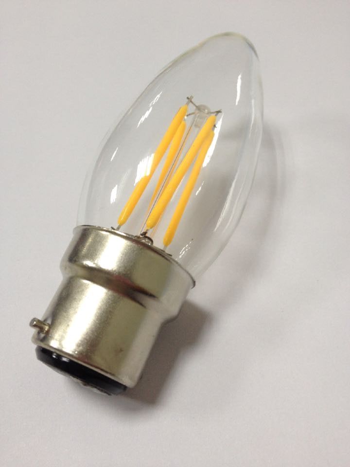 B22 FILAMENT LED LIGHT BULBS CANDLE LAMP 2700K