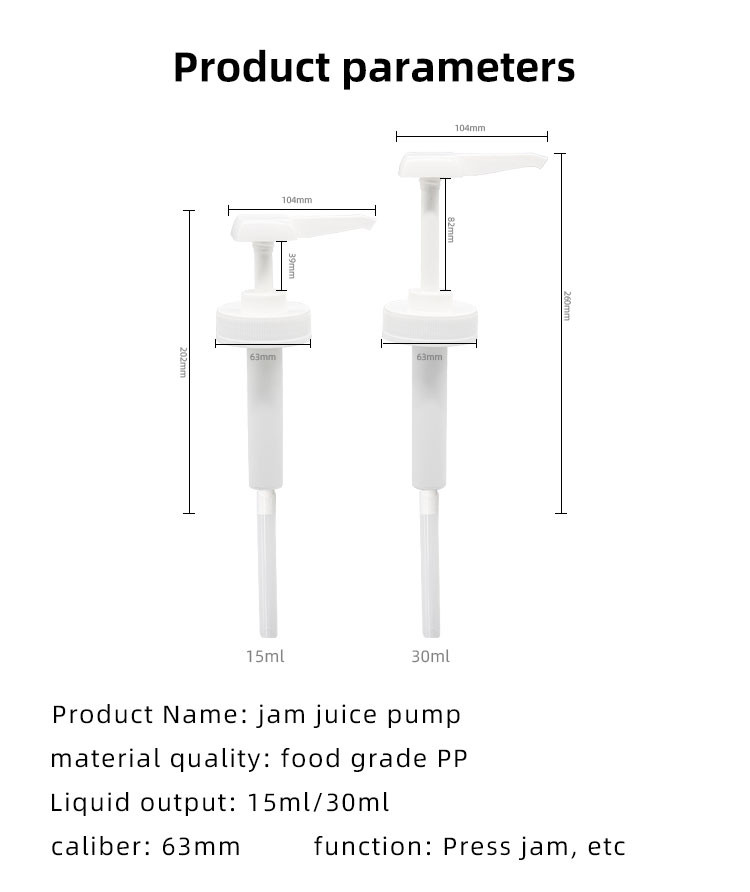 Logo Printing Square Head PP Plastic Sauce Dispenser Pump For Liquid Concentrate 67 - 400