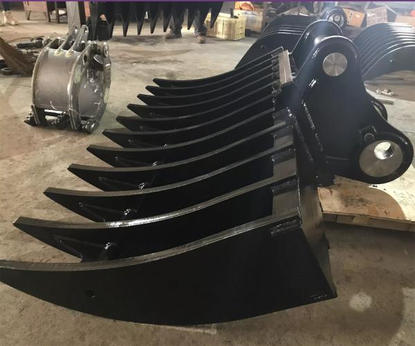 Cheap Customized 5-8 Claws Excavator Rock Rake For Kato HD130 HD200 for sale