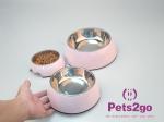 Rounded Shape 830g 1200ml Plastic Pet Feeder Bowls