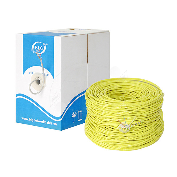 0.5mm Conductor Cat6 Lan Cable , 4 Pairs UTP Ethernet Cable For Indoor
