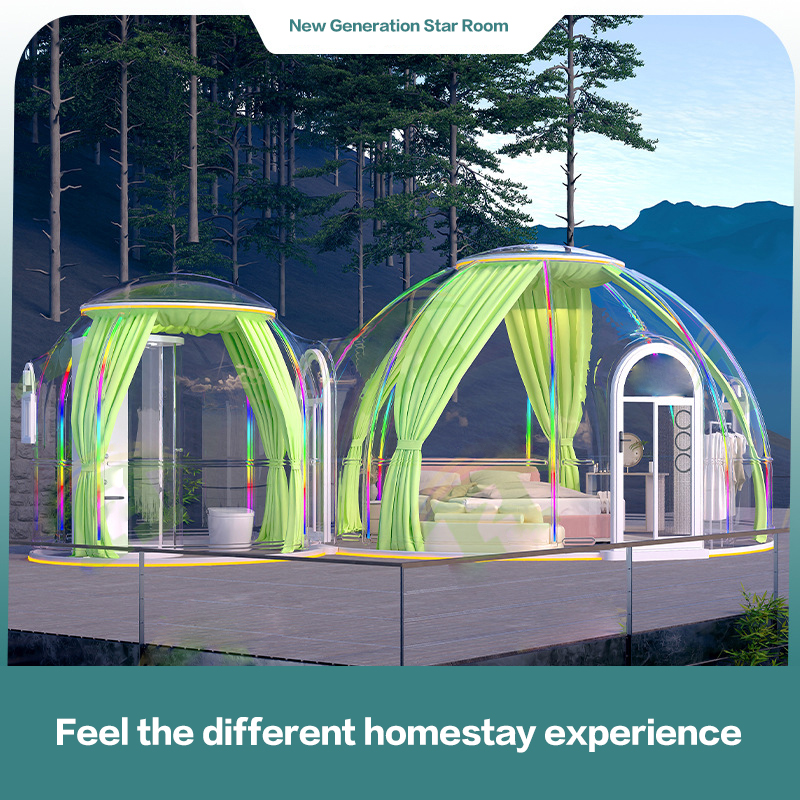 PC mobile Internet celebrity restaurant Bubble room Outdoor homestay Transparent tent glass sun room