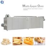 SS 201 304 Corn Puff Production Line Silver Snack Food Extruder Machine