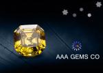Colored Yellow Moissanite Asscher Cutting Shape In Middle Size 9 MM