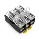 FS-103 3P Fuse Holder for 6x30 fuses Din Rail Mount Fuse Box 10A 250V LED