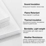 Twin Wall Polycarbonate Greenhouse Sheet Width 2100mm Temperature Resistant