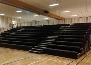 Quality Travelling Retractable Gym Seating , Telescopic Seating Systems With Polymer Seat wholesale
