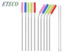 Outdoor Portable Bent Stainless Steel Cocktail Straws Environmentally Friendly