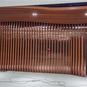 Quality Wave Baffle Aluminum Cladding Panel 3000mm Wooden Grain Finished wholesale