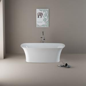 Quality Glossy White Free Standing Bathtub Bathroom Remodeling Center Drain Placement wholesale