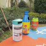 Advertising 45L Galvanized Steel Outdoor Trash Can 3 Compartments