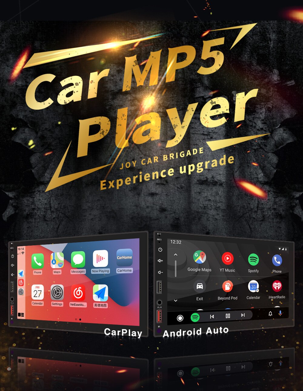 178*102mm Size HD Touch Screen Car MP5 Player with Carplay Bluetooth and Reverse Camera