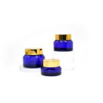 Hanya Glass Lotion Bottles 30g 50g Blue Cosmetics Glass Jar