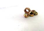 Anti Loose Yellow 8mm Hex Nut Thin Threaded Heat Resistant For Construction