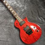 LP custom electric guitar with black floyed rose
