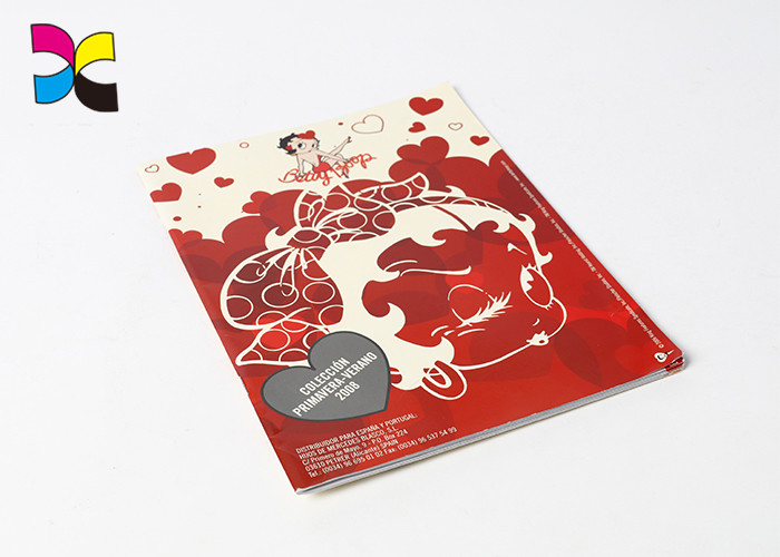 Cartoon Brochure Printing Services Glossy Lamination With Saddle Stitching