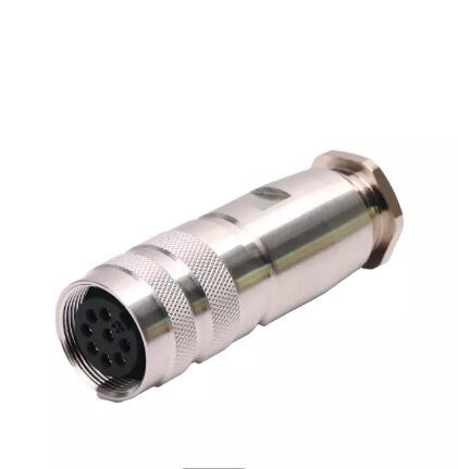 M16 M5 Male Female Circular AISG Connector 8 pin DIN Solder Type Metal Assebly Plug