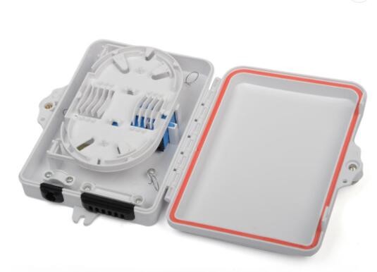 Fiber Optic Breakout Box 1 Inlet 6 Outlet FTTH Mini 4 / 6 Fiber Optic Distribution Box FDB