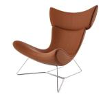 Modern leather imola designer chair easy chair with ottoman living room home