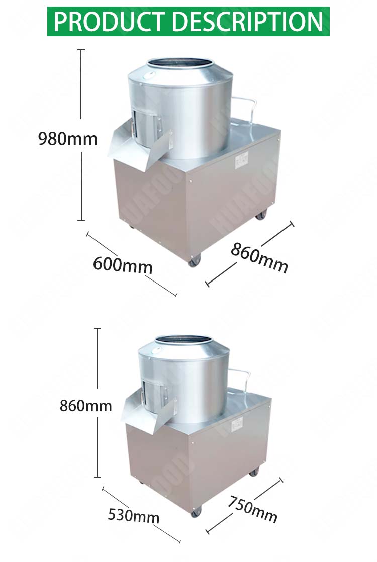 Heavy Potato Processing Machine Ginger Crusher Peeler Squeezer Garlic Chopper