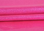 Durable Synthetic Leather Glitter Pvc Fabric Rose Red Color For Making Bags