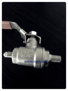 Quality Male Screw / Nozzle End Stainless Steel Ball Valves 2PC Body With Lever wholesale