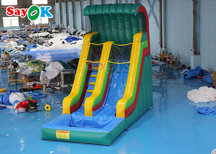 Wet Dry Inflatable Slide Anti Ruptured Commercial Inflatable Water Slide Pool Two PVC Coated Sides