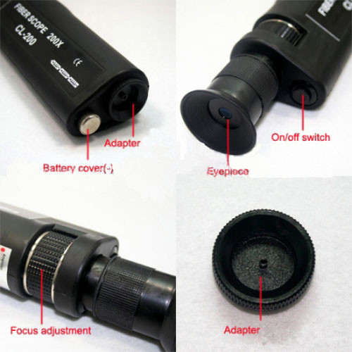 CLN - 200X Fiber Optic Microscope Handheld Good Optical Performance Highly Visible