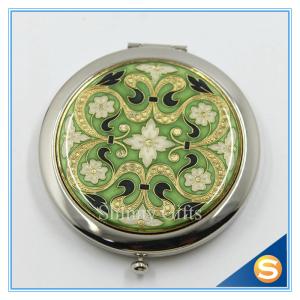 Quality Shinny Gifts Promotion Gift Folding Custom Printed Metal Compact Mirror wholesale