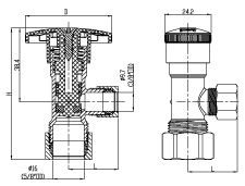 Lead Free Brass Angle Valve 1 Way Swing Check One Way Angle Valve