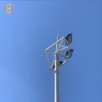 Steel Non Lifting Type High Mast Lighting Pole 25M 30M 35M ISO 9001 Certified
