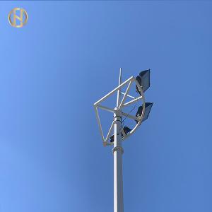 Quality Steel Non Lifting Type High Mast Lighting Pole 25M 30M 35M ISO 9001 Certified wholesale