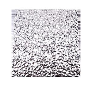 Quality 304 Silver Stainless Steel Wall Plate Sheets Embossed Black Mirror Water Ripple wholesale