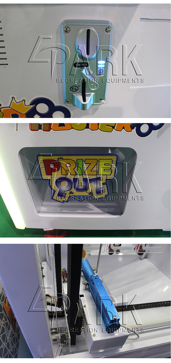 Amusement mini golden key crane machine coin pusher joystick control doll drop machine