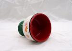 Ceramic Snowman Coffee Mug , Strong Dolomite Christmas Mugs With Feet