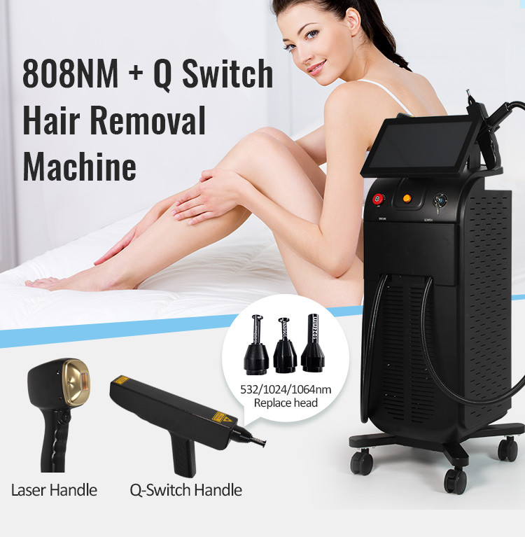 Touch Screen Soprano Titanium Laser Machine Nd Yag For Tattoo Removal