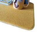 Solid Yellow Quick Dry Mat For Kitchen Reversible Microfiber Dish Drying Mat