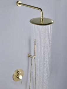 Quality Brush Black Golden SUS OEM Hot Cold Shower Set wholesale