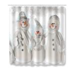 Snowman Christmas Bath Mat Set Anti Skid Restroom Mat Set