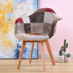 Quality Modern Hotel Room Furniture Bent Wood Dinning Wedding Chair Patchwork Fabric Cover Beech Wood Legs wholesale
