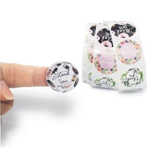Quality 1000pcs Flexo Printing Adhesive Label Sticker Custom Plastic Round SGS wholesale