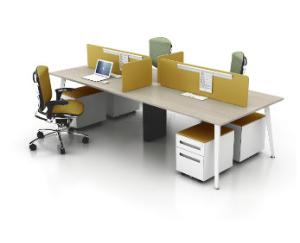 Quality Commercial 4 Person Workstation Desk , Fireproof steel Office Depot Desks wholesale
