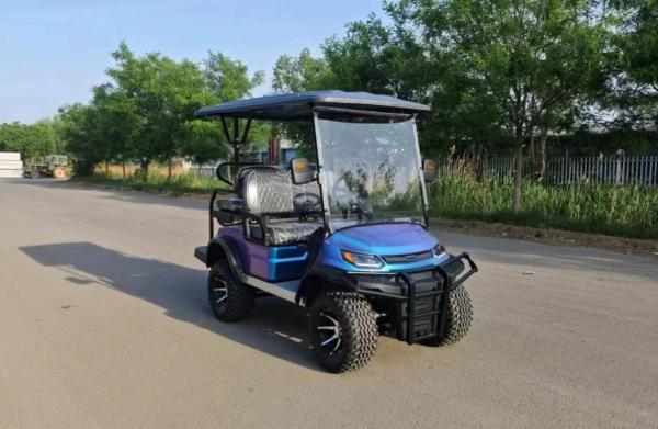 Max Speed 40km/H Golf Cart 4 Passenger Color Changing Paint Lithium Battery Off
