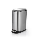 Anti Fingerprint 12L Rectangular Stainless Steel Trash Can