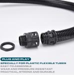 IP68 Plastic Corrugated Pipe Connector, Nylon Flexible Tube Fitting with PG7